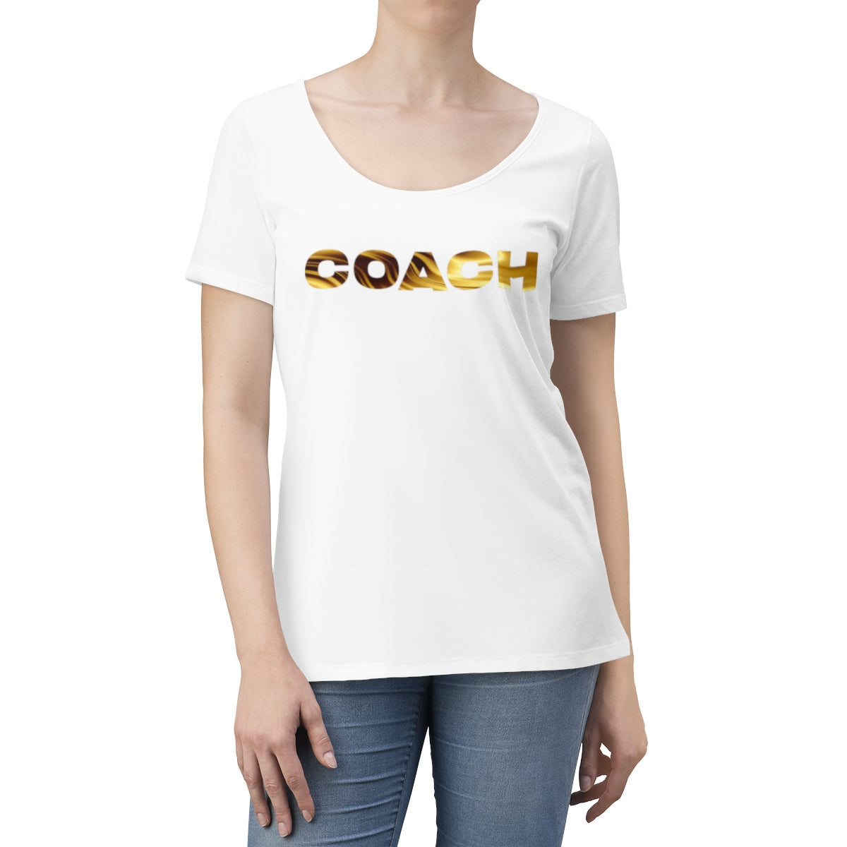 Coach - Women's Scoop Neck T-shirt