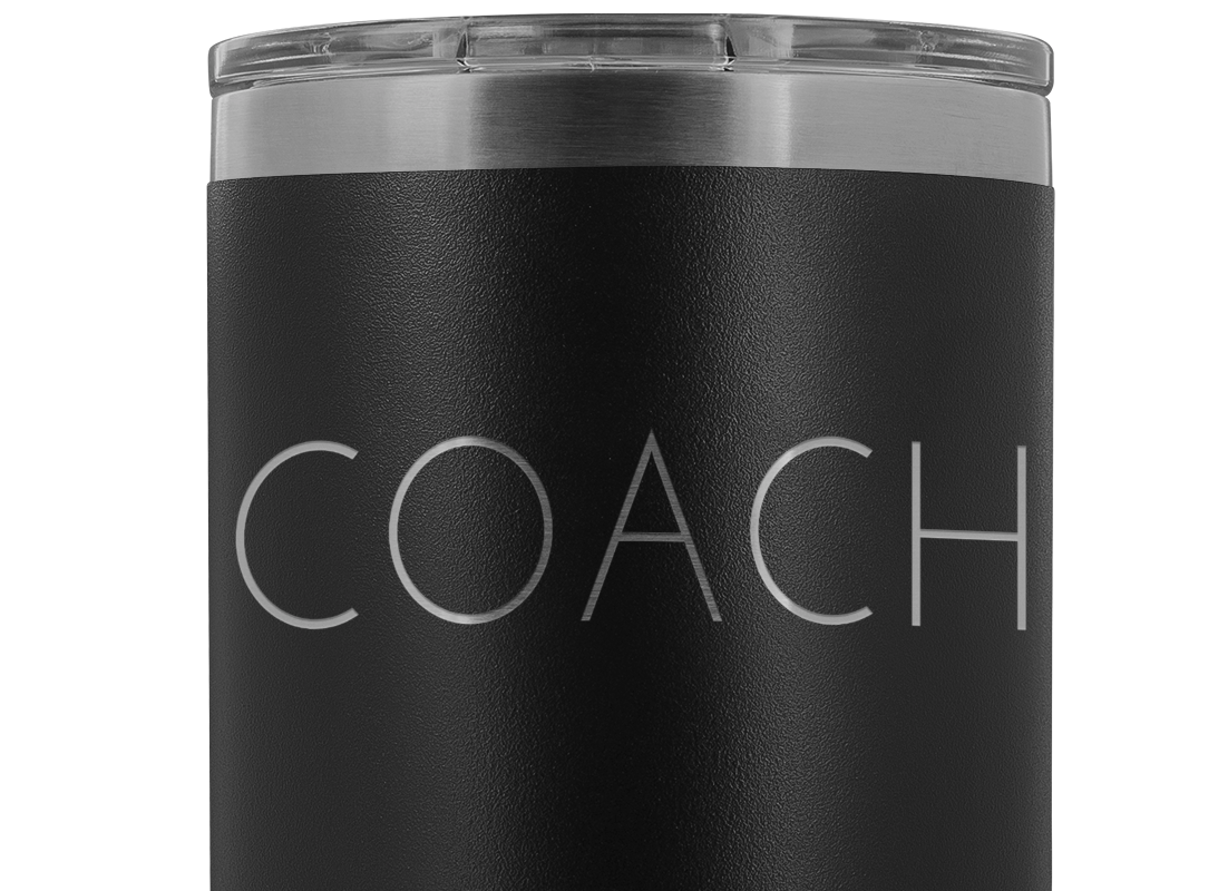 "Coach" Lazar etched Boho 20oz Tumbler