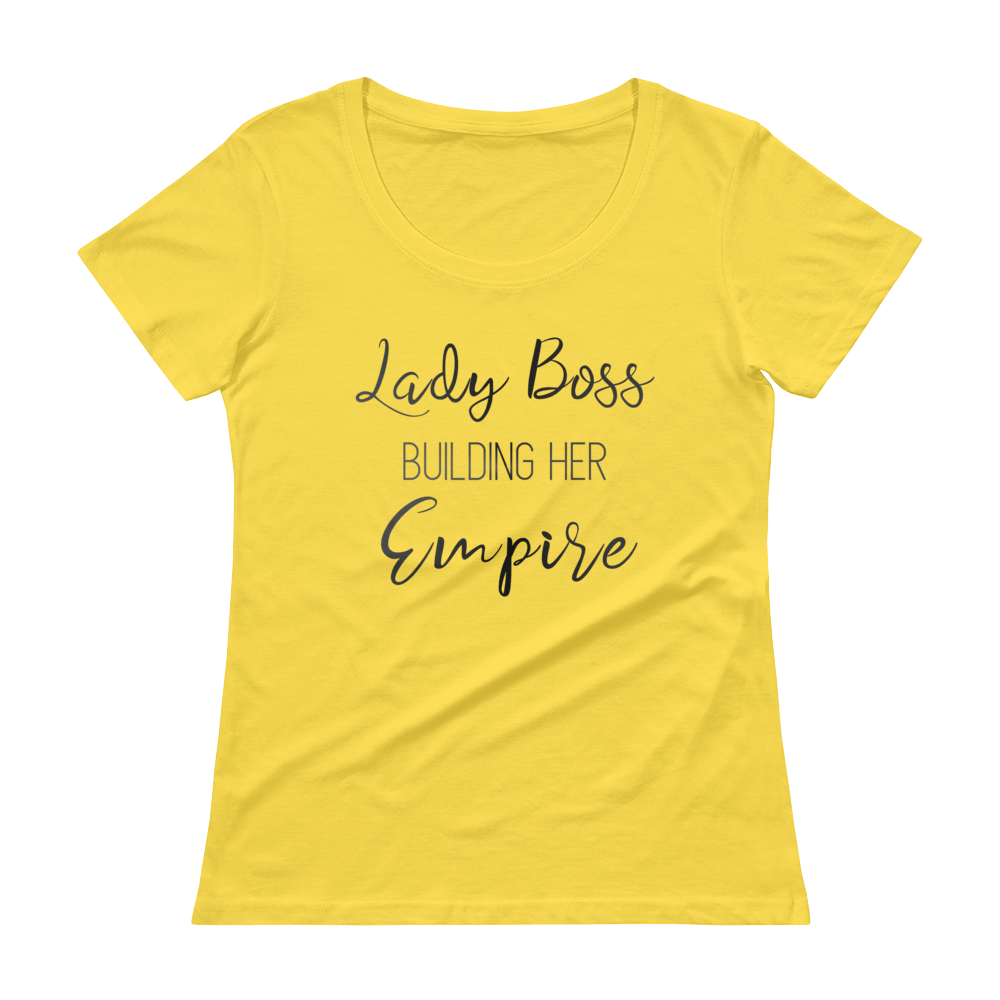 Lady Boss Black Metal Scoopneck T-Shirt