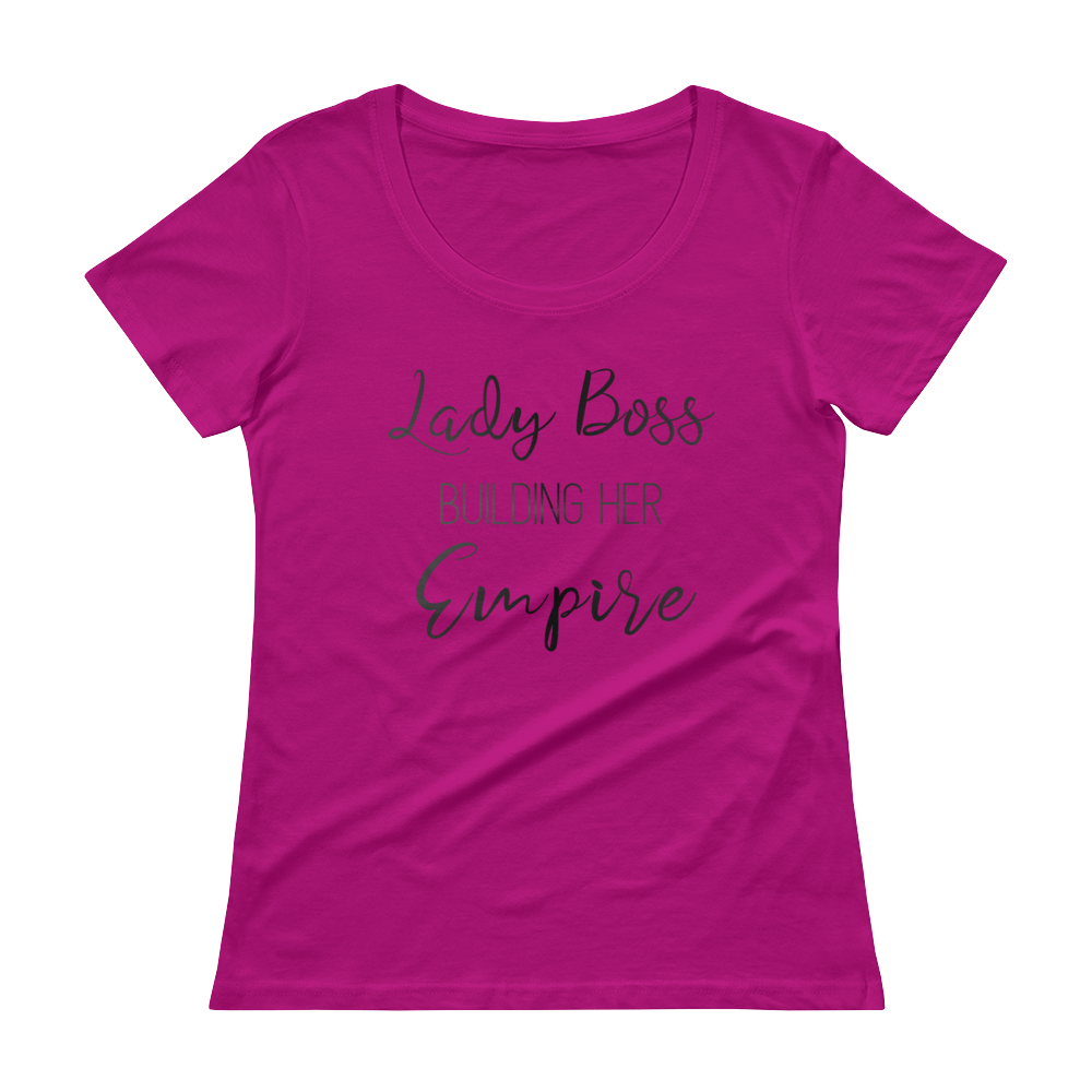 Lady Boss Black Metal Scoopneck T-Shirt