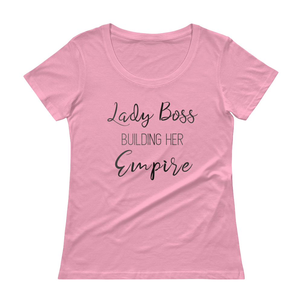 Lady Boss Black Metal Scoopneck T-Shirt