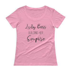 Lady Boss Black Metal Scoopneck T-Shirt