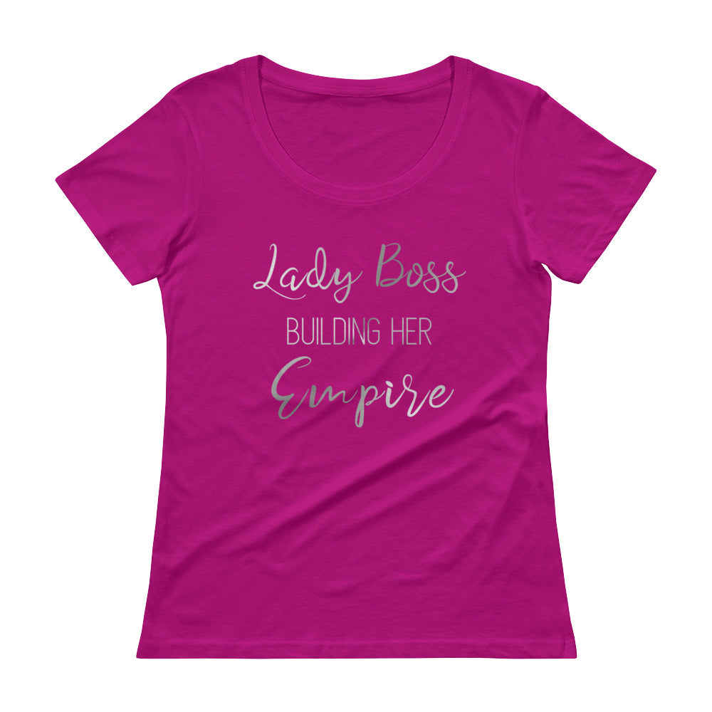 Lady Boss Silver Scoopneck T-Shirt