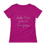 Lady Boss Silver Scoopneck T-Shirt