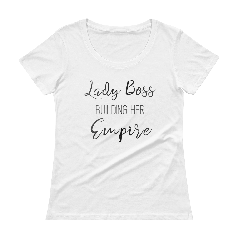 Lady Boss Black Metal Scoopneck T-Shirt