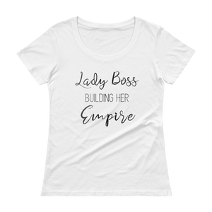 Lady Boss Black Metal Scoopneck T-Shirt