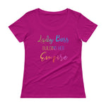 Lady Boss Color Scoopneck T-Shirt