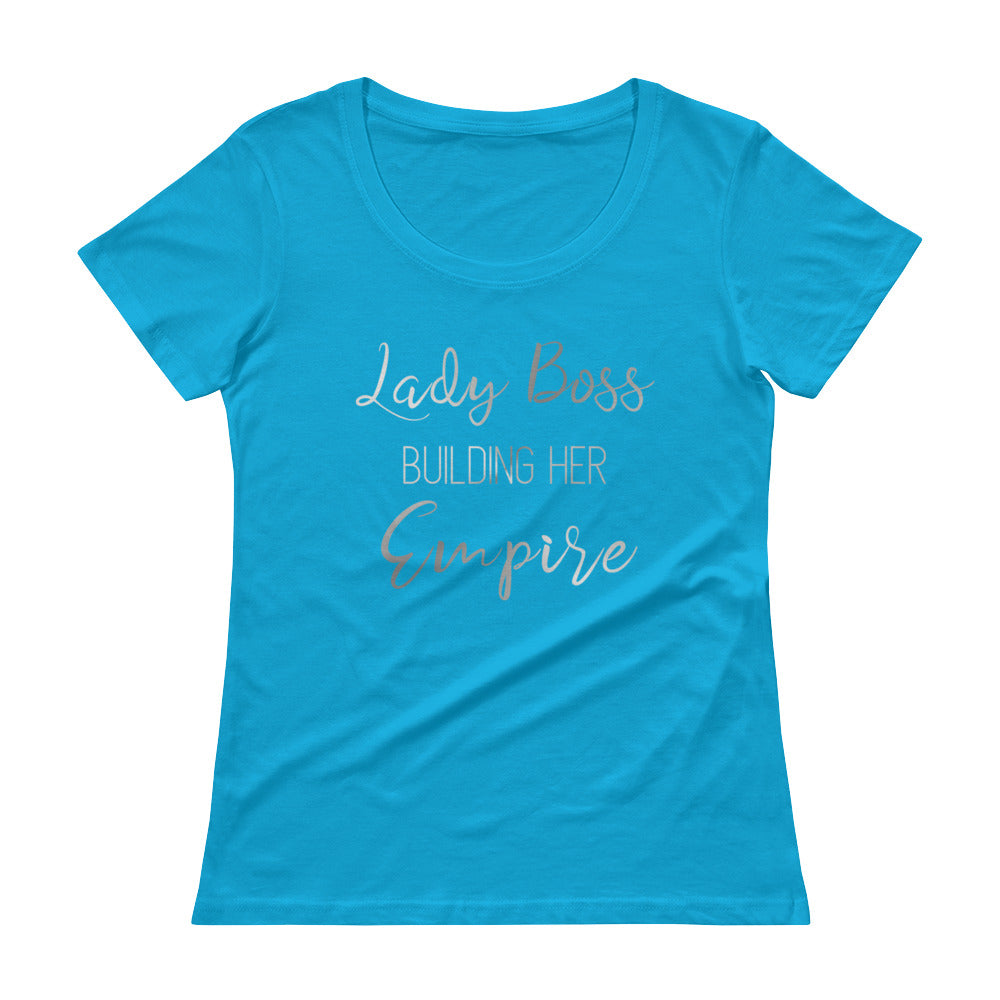 Lady Boss Silver Scoopneck T-Shirt